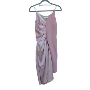 Halston Heritage STUNNING Blush Pink‎ Half Satin, Half Matte Formal Dress